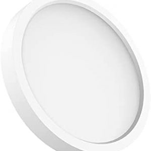 ZYAN 12 inch Flush Mount LED Ceiling Light Fixture, 20W 1500LM LED Flat Light 3 Color Temperatures in One (3000/4000/5000K) Dimmable Surface Mount Thin Round Panel Light for Hallway Kitchen Laundry