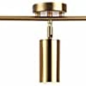 KCO Lighting Adjustable Track Lighting Fixture Brushed Brass Flush Mount Ceiling Light Fixture for Kitchen Dining Room Spotlighteiling Light LED Minimalist spot Light Wall Decorative lamp (5 Lights)
