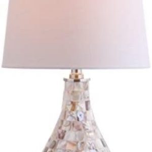 JONATHAN Y JYL1024A Mona 20.5″ Mini LED Table Lamp Cottage,Coastal,Transitional for Bedroom, Living Room, Office, College Dorm, Coffee Table, Bookcase, Seashell