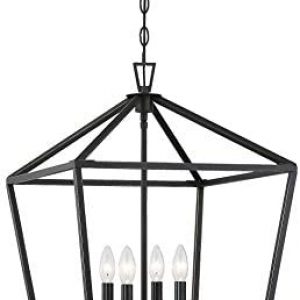 Savoy House 1-321-4-44 Townsend 4-Light Foyer Pendant in a Classic Bronze Finish (17″ W x 26″ H)