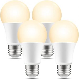 LB1 Smart Light Bulbs, E26 A19 LED Smart Home Lighting Bulb Works with Alexa & Google Home, 2700K Warm White, 800 LM 8W Dimmable, App Go_sund Remote Control, 2.4GHz WiFi, No Hub Required, 4 Pack
