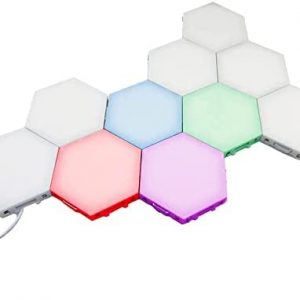 Bright Autism Tap Tap Led Lights (6 Pc) – Touch Sensitive Lights, Visual Stimulation, Tactile and Visual Sensory Tool, Designed for Sensory Motor Aids, Hexagonal Wall Lights