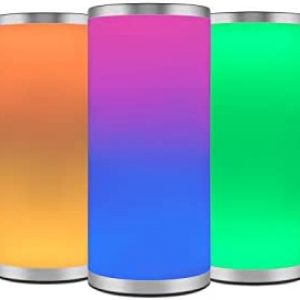 Enbrighten Color-Fusion LED Lamp, Modern Night Light, Touch Sensor, Dimmable Whites & Vibrant RBG Colors, Dorm Essentials, Ideal for Gaming, Office, Living Room, Kids Bedroom, Reading Light, 58148