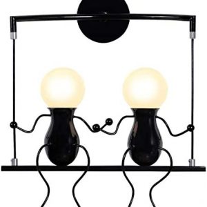 KAWELL Humanoid Wall Light Fixtures Modern Wall Lamp Creative Wall Sconce Light Art Deco Max 60W E26 Base for Children Room Bedroom Bedside Living Room Stairs Hallway Restaurant Kitchen