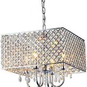 Whse of Tiffany RL5623 Royal Crystal Chandelier, 17″L x 17″W x 9″H