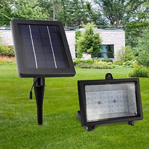 Solar Light Outdoor lamp 30 LED Portable with Rechargeable Battery Easy Installation Dusk to Dawn for Security Storage shed Porch spot Camping Lawn Barn Light Signs Manual Switch