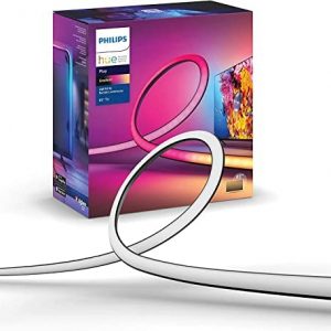 Philips Hue Gradient LightStrip (Sync with TV, Music and Gaming), Hue Hub & Hue Sync Box Required(Renewed) (65Inch)