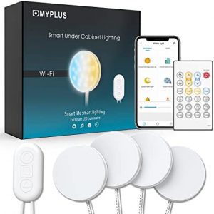 Smart Under Cabinet Lights, Dimmable Puck Lights Work with Alexa and Google Home,WiFi Controlled Adjustable Color Temperatures and Smart CCT LED Light Fixture(2.75 inch-4PCS)