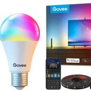 Govee Smart Light Bulbs Bundle LED Strip Lights & Light Bars with Camera RGB Light Bars