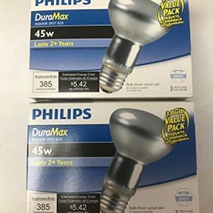 Philips 223149 Duramax 45-Watt R20 Indoor Flood Light Bulb, 3Pk x2