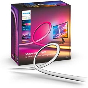Philips Hue Play Gradient PC Lightstrip [for 32 – 34 Inch Screens] LED Smart Lighting. Sync for Entertainment, Gaming and Media